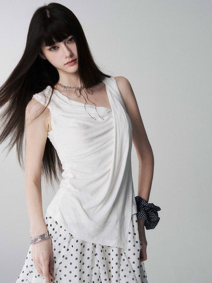 LADYGHOST Ghost Girl Unique Design Slouchy Relaxed Sleeveless Women&