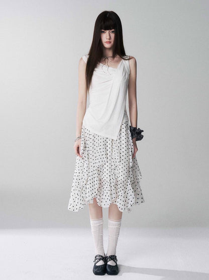 LADYGHOST Ghost Girl Unique Design Slouchy Relaxed Sleeveless Women&