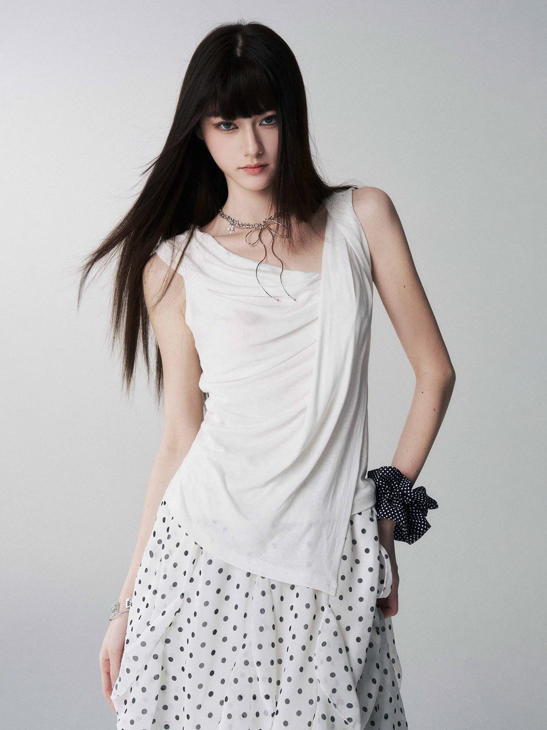 LADYGHOST Ghost Girl Unique Design Slouchy Relaxed Sleeveless Women&