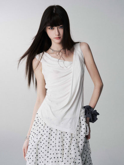 LADYGHOST Ghost Girl Unique Design Slouchy Relaxed Sleeveless Women&