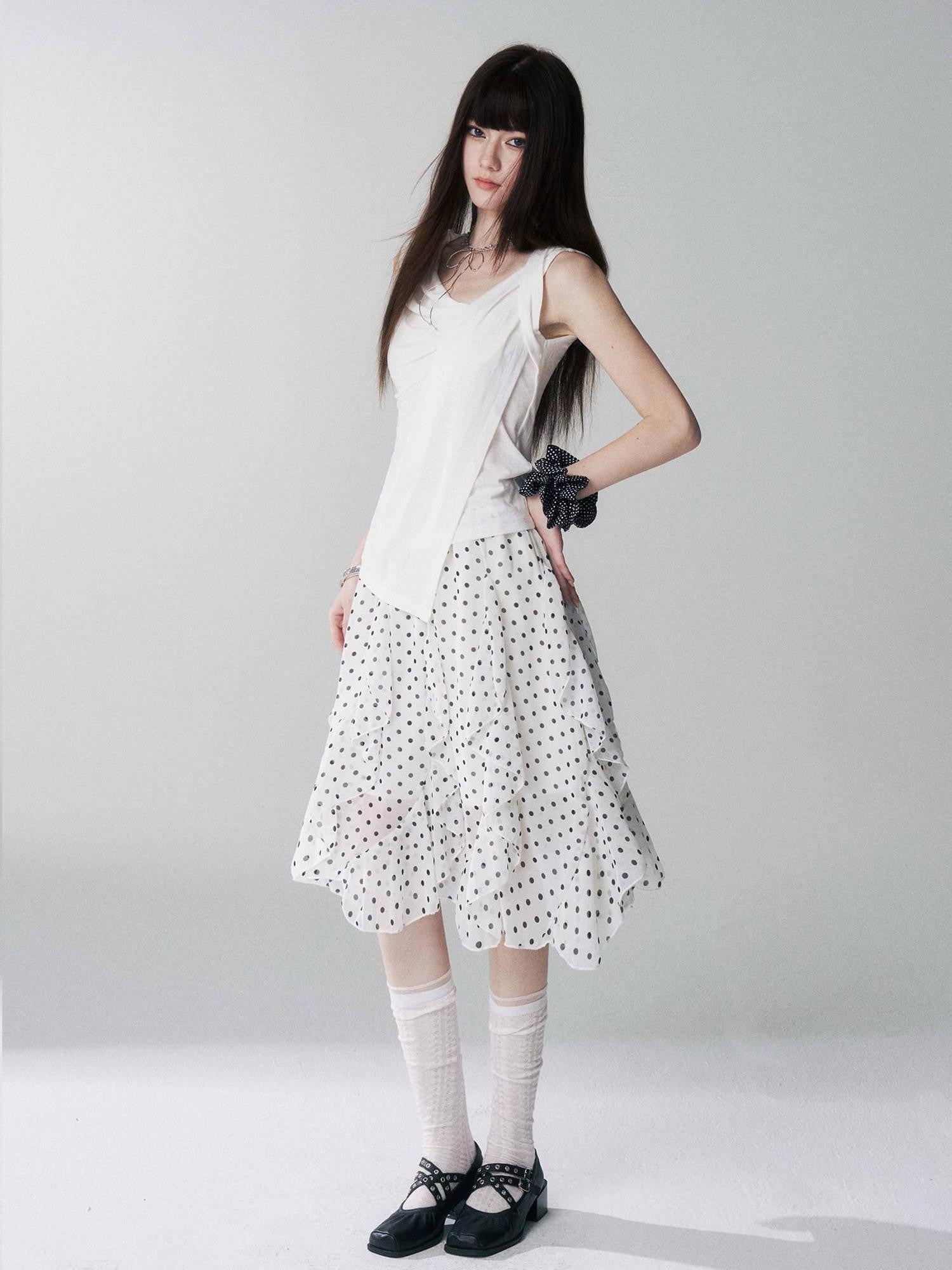 LADYGHOST Ghost Girl Unique Design Slouchy Relaxed Sleeveless Women&