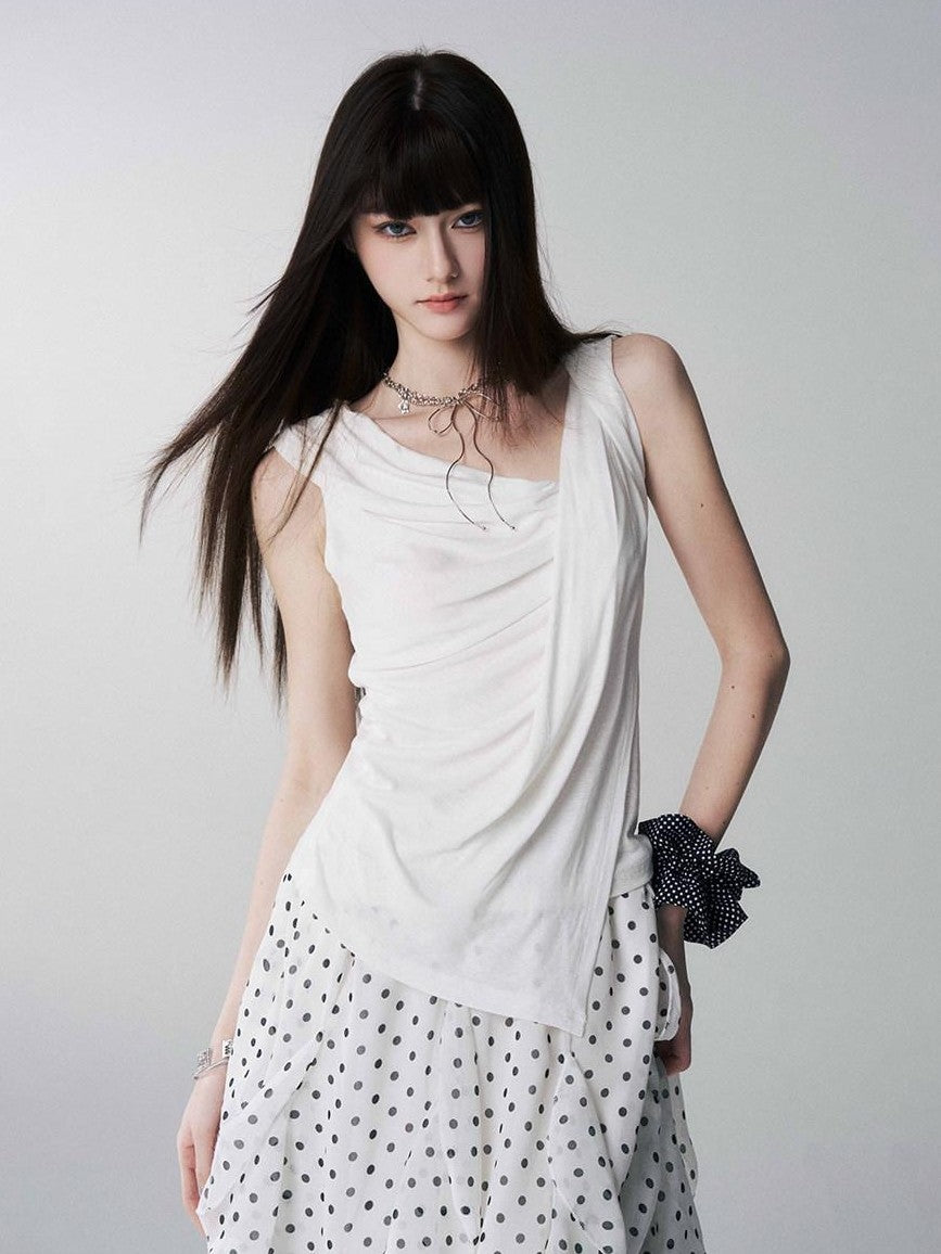 LADYGHOST Ghost Girl Unique Design Slouchy Relaxed Sleeveless Women&