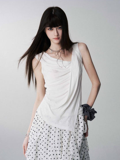 LADYGHOST Ghost Girl Unique Design Slouchy Relaxed Sleeveless Women&