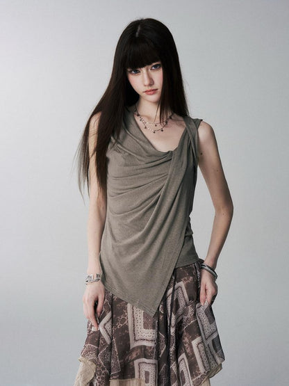 LADYGHOST Ghost Girl Unique Design Slouchy Relaxed Sleeveless Women&