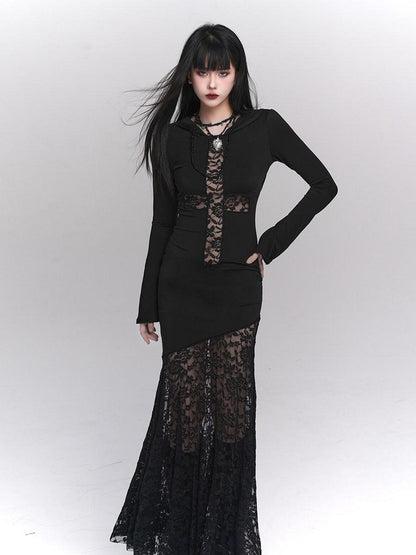 LADYGHOST Ghost Print Halloween Minimalist Niche Gothic Women&