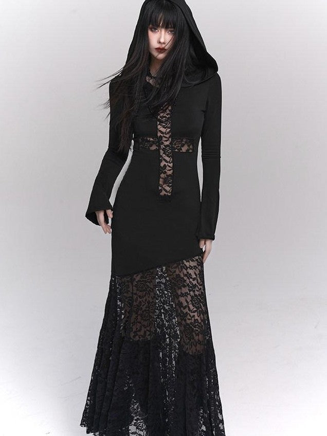 LADYGHOST Ghost Print Halloween Minimalist Niche Gothic Women&