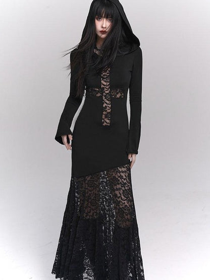 LADYGHOST Ghost Print Halloween Minimalist Niche Gothic Women&