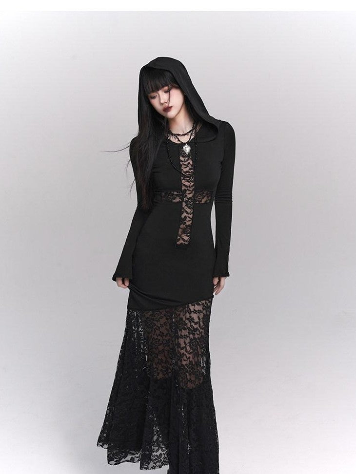 LADYGHOST Ghost Print Halloween Minimalist Niche Gothic Women&