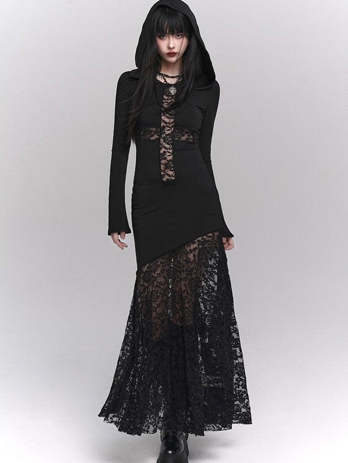 LADYGHOST Ghost Print Halloween Minimalist Niche Gothic Women&
