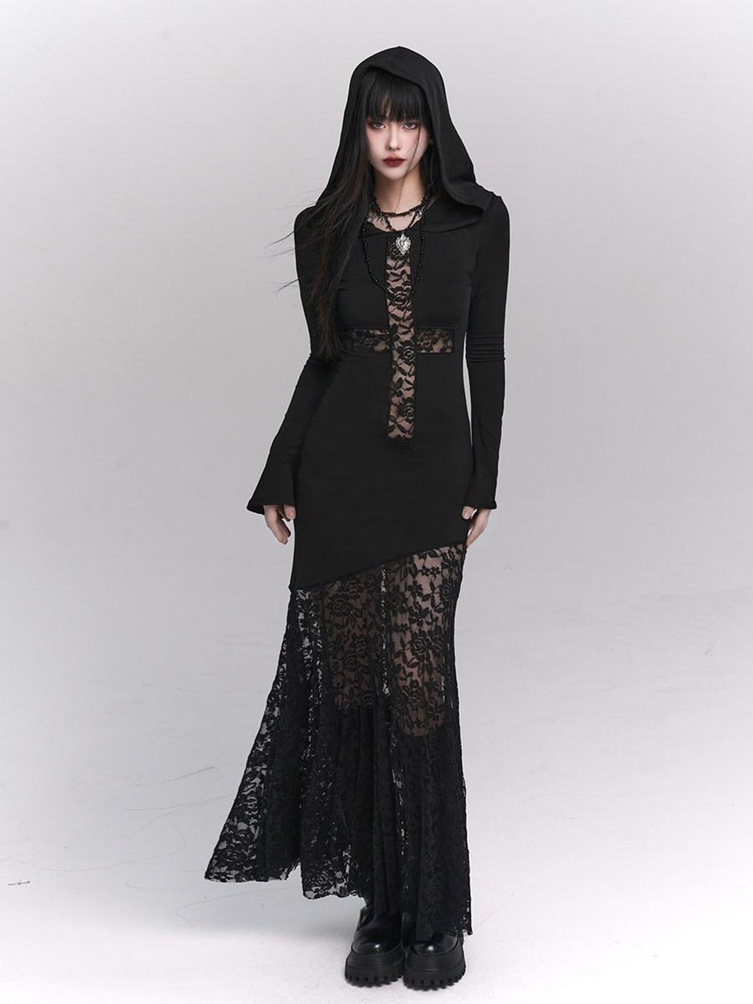 LADYGHOST Ghost Print Halloween Minimalist Niche Gothic Women&