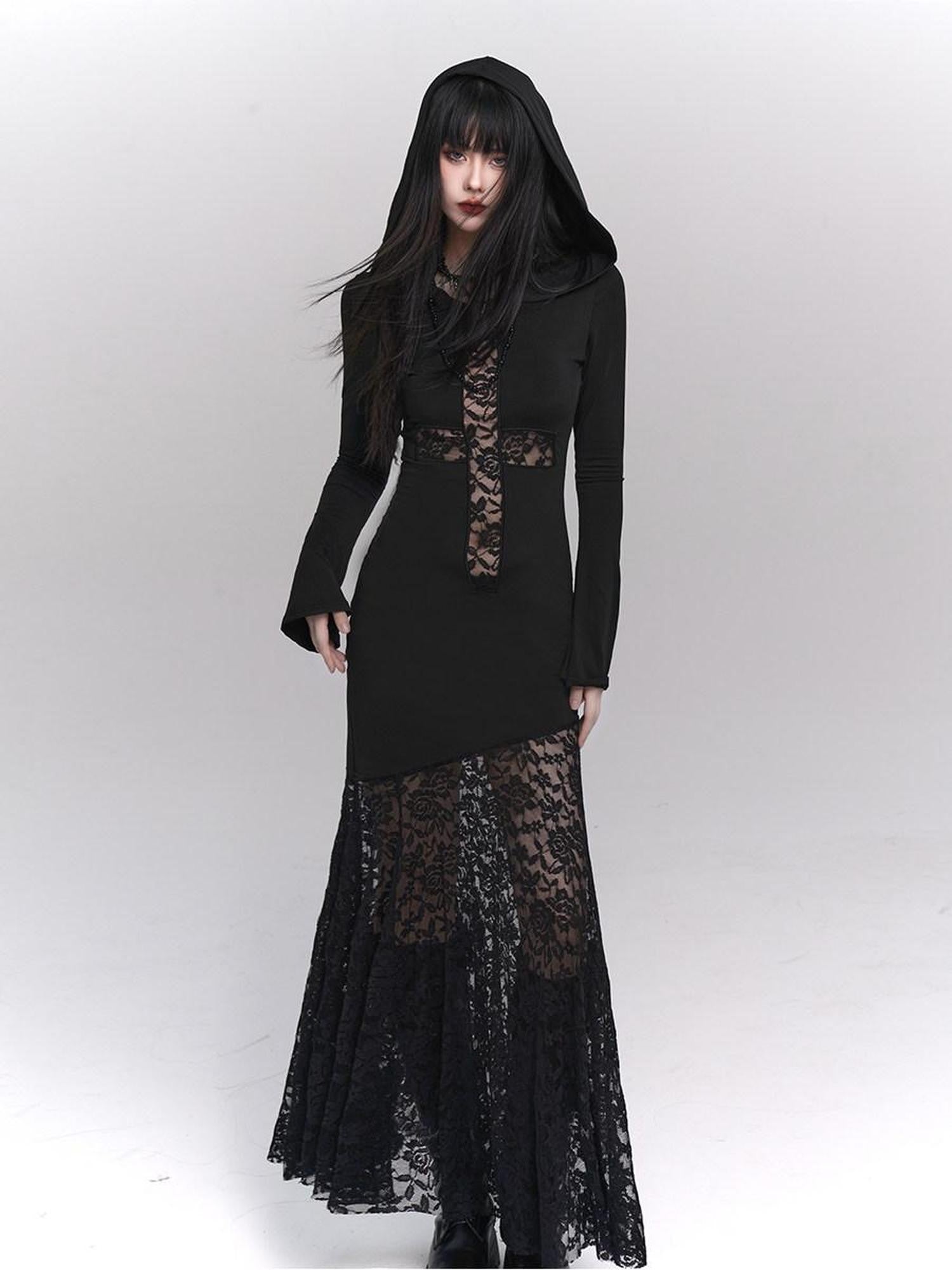 LADYGHOST Ghost Print Halloween Minimalist Niche Gothic Women&