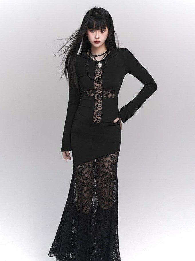 LADYGHOST Ghost Print Halloween Minimalist Niche Gothic Women&
