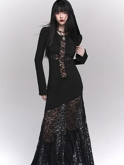 LADYGHOST Ghost Print Halloween Minimalist Niche Gothic Women&