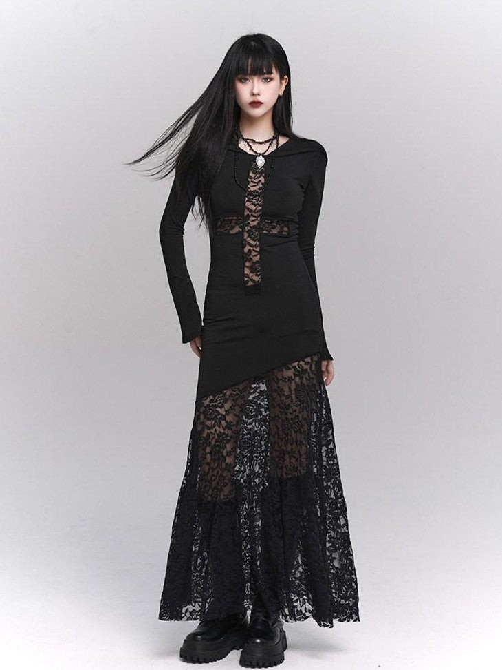 LADYGHOST Ghost Print Halloween Minimalist Niche Gothic Women&