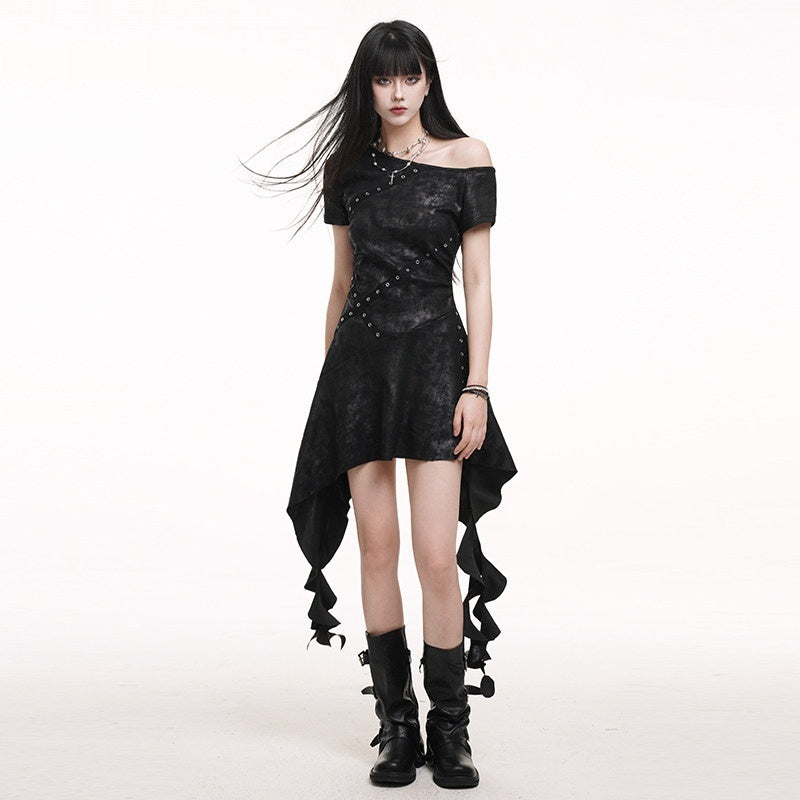 LADYGHOST_Ghostly_Asymmetrical_One_Shoulder_Black_Festival_Women&