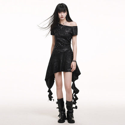 LADYGHOST_Ghostly_Asymmetrical_One_Shoulder_Black_Festival_Women&