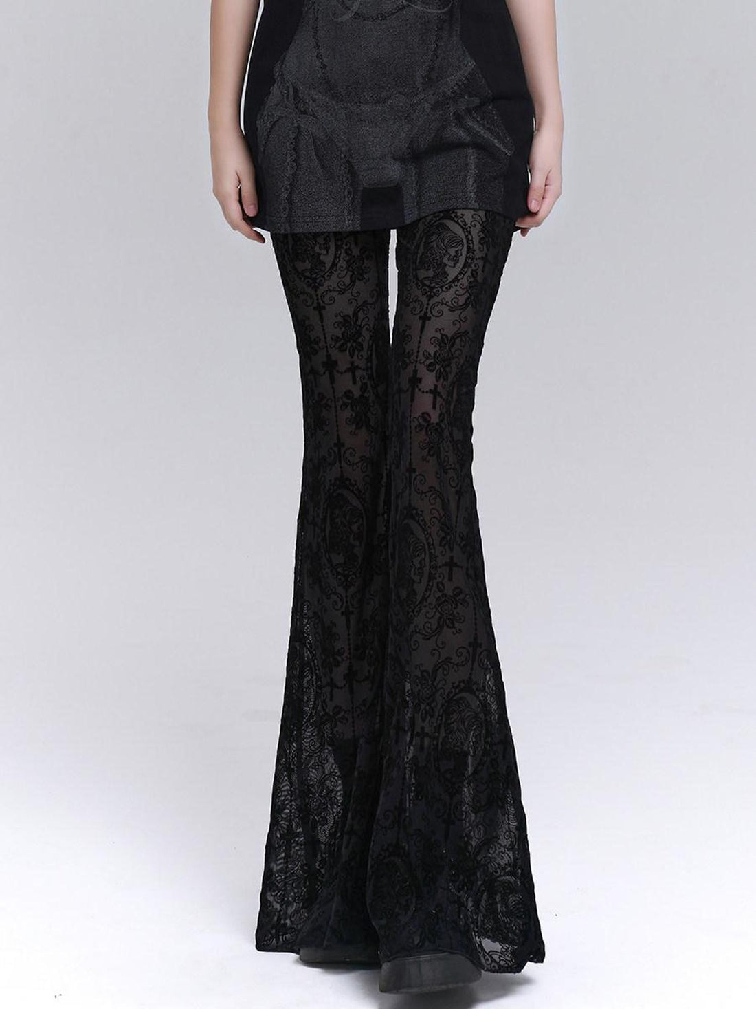 LADYGHOST Ghostly Black Gothic Subculture Slimming Women&