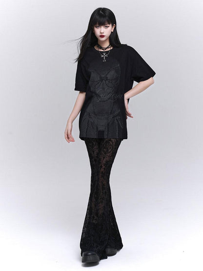 LADYGHOST Ghostly Black Gothic Subculture Slimming Women&