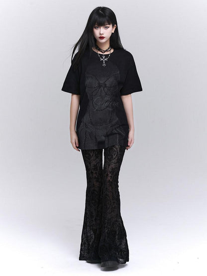 LADYGHOST Ghostly Black Gothic Subculture Slimming Women&