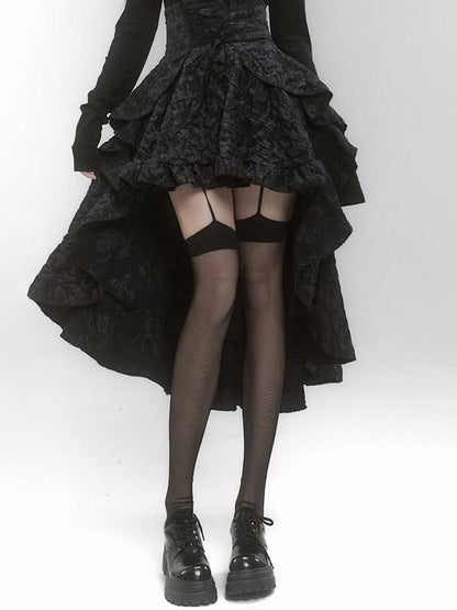 LADYGHOST Ghostly Black High Waist Train Sweet Flirty Party Women&