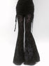 LADYGHOST Ghostly Black Lace Faux Two Piece Gothic Women&