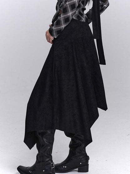 LADYGHOST Ghostly Coffee Brown Asymmetrical Hem Women&