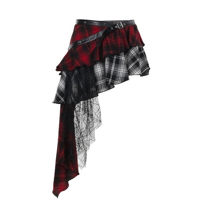 LADYGHOST_Ghostly_Girl_Asymmetrical_Plaid_Subculture_Unique_Women&
