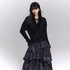 LADYGHOST_Ghostly_Girl_Soft_Gray_V-neck_Slouchy_Korean_Style_Women&