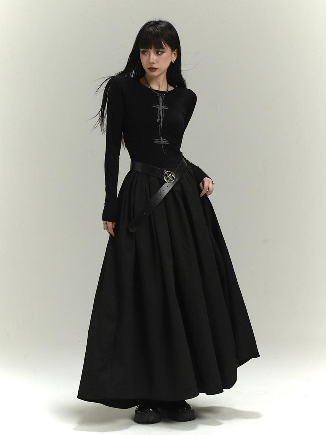 LADYGHOST Ghostly Gothic Black Long Ceremony Women&