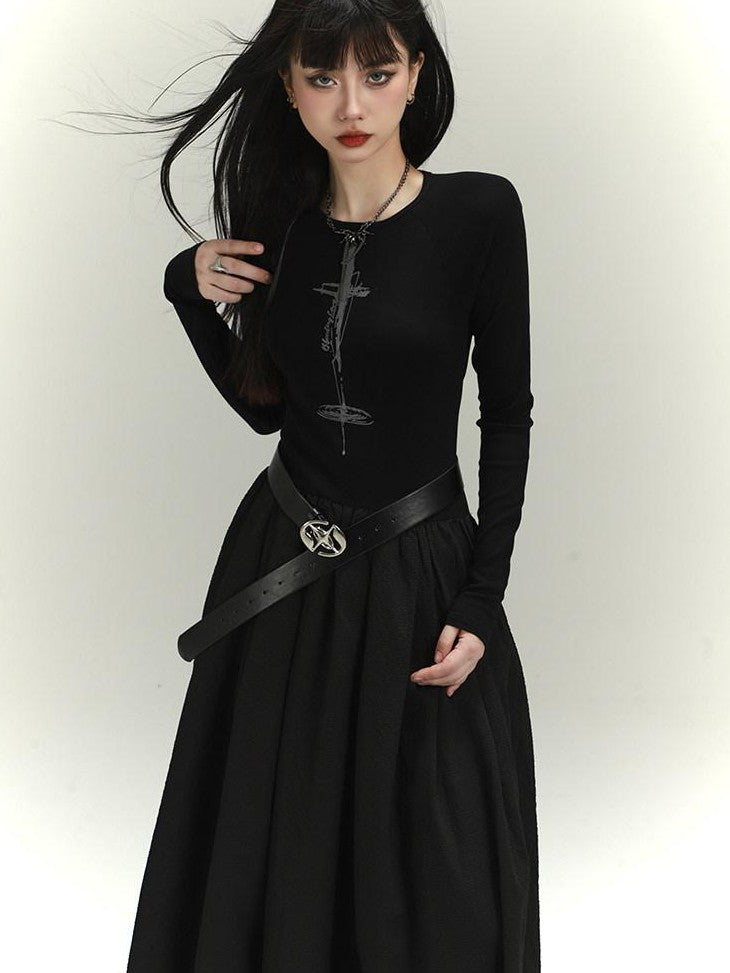 LADYGHOST Ghostly Gothic Black Long Ceremony Women&