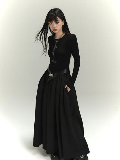 LADYGHOST Ghostly Gothic Black Long Ceremony Women&
