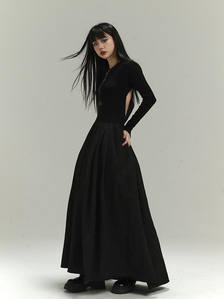 LADYGHOST Ghostly Gothic Black Long Ceremony Women&