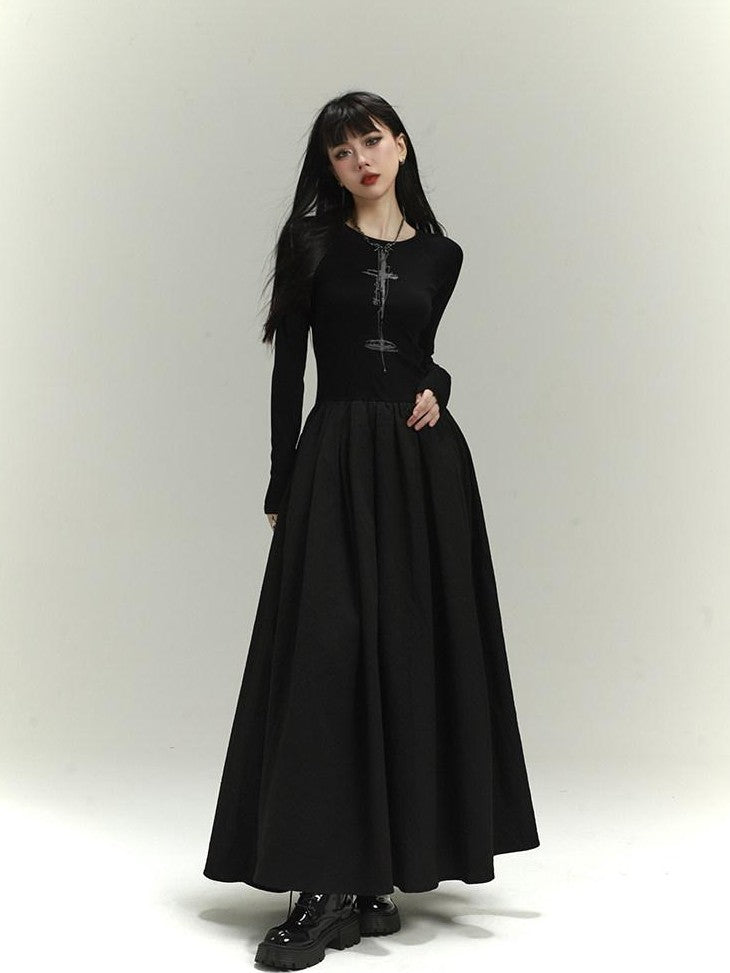LADYGHOST Ghostly Gothic Black Long Ceremony Women&
