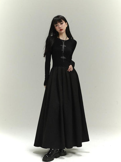LADYGHOST Ghostly Gothic Black Long Ceremony Women&