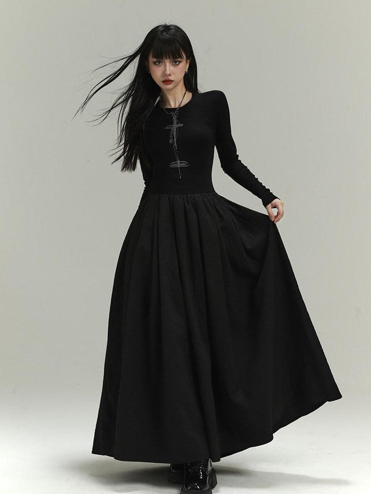 LADYGHOST Ghostly Gothic Black Long Ceremony Women&
