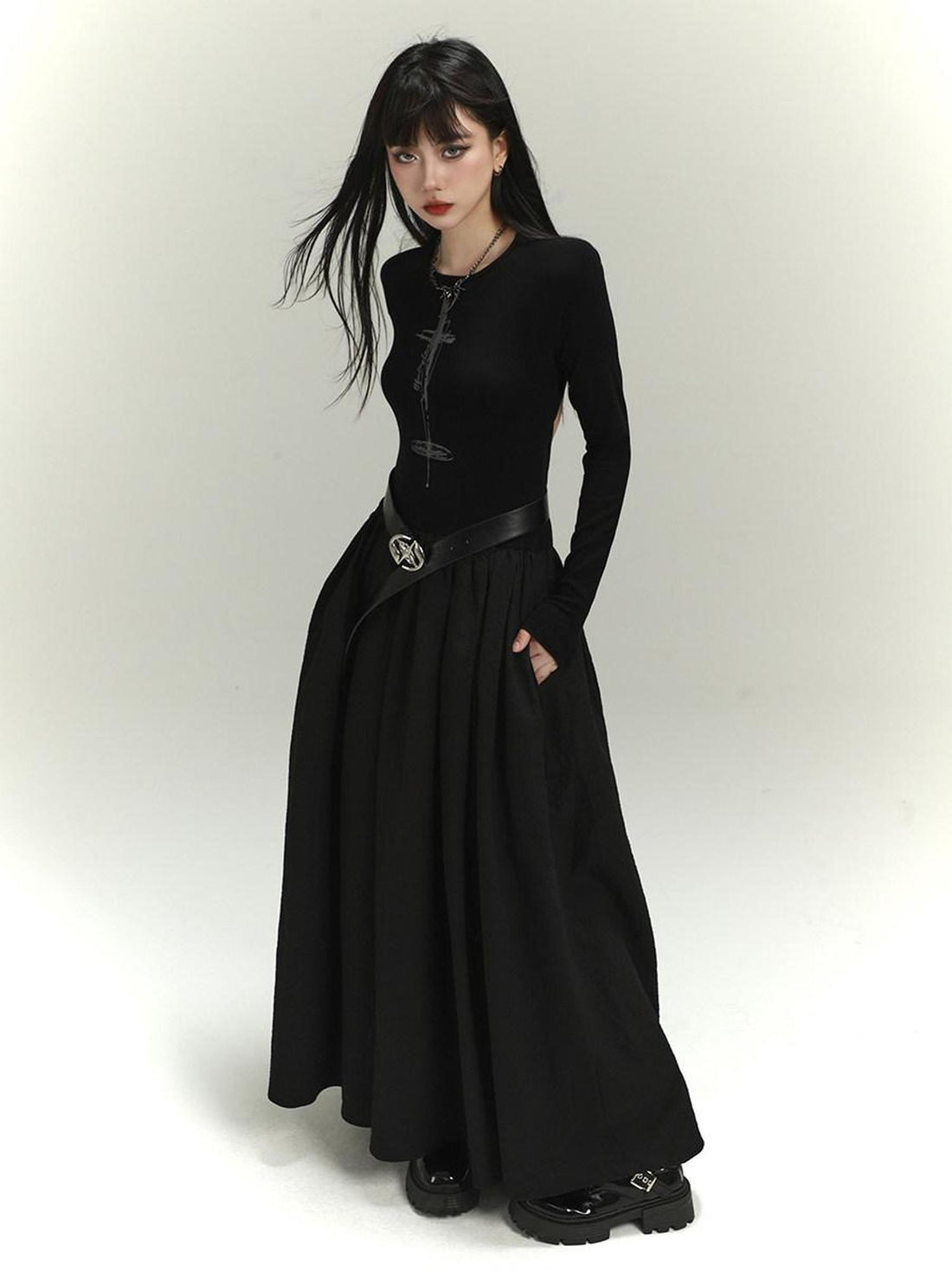 LADYGHOST Ghostly Gothic Black Long Ceremony Women&