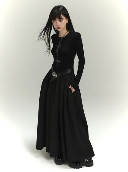 LADYGHOST Ghostly Gothic Black Long Ceremony Women&