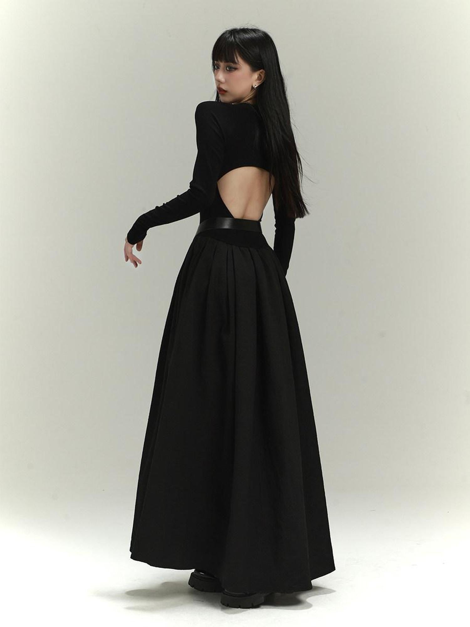 LADYGHOST Ghostly Gothic Black Long Ceremony Women&
