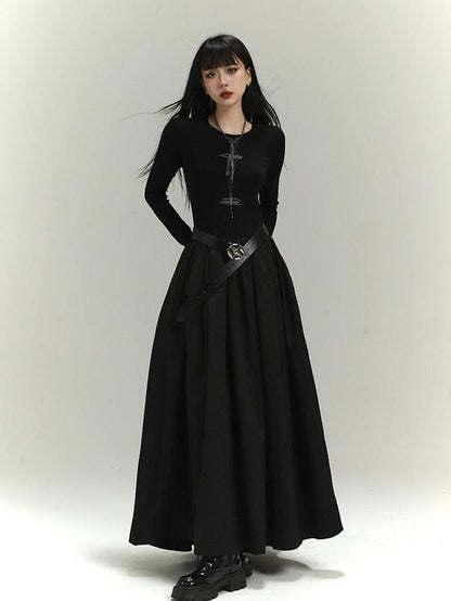 LADYGHOST Ghostly Gothic Black Long Ceremony Women&
