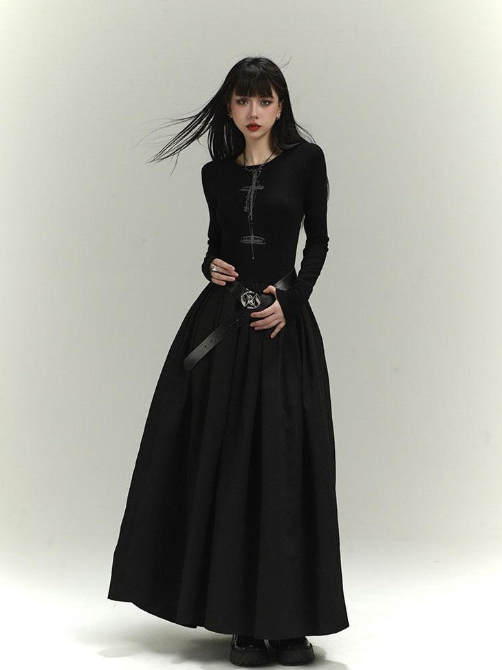 LADYGHOST Ghostly Gothic Black Long Ceremony Women&