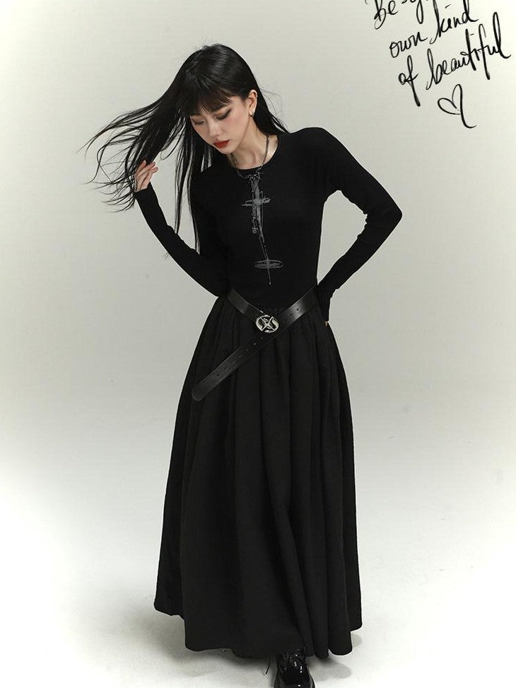 LADYGHOST Ghostly Gothic Black Long Ceremony Women&