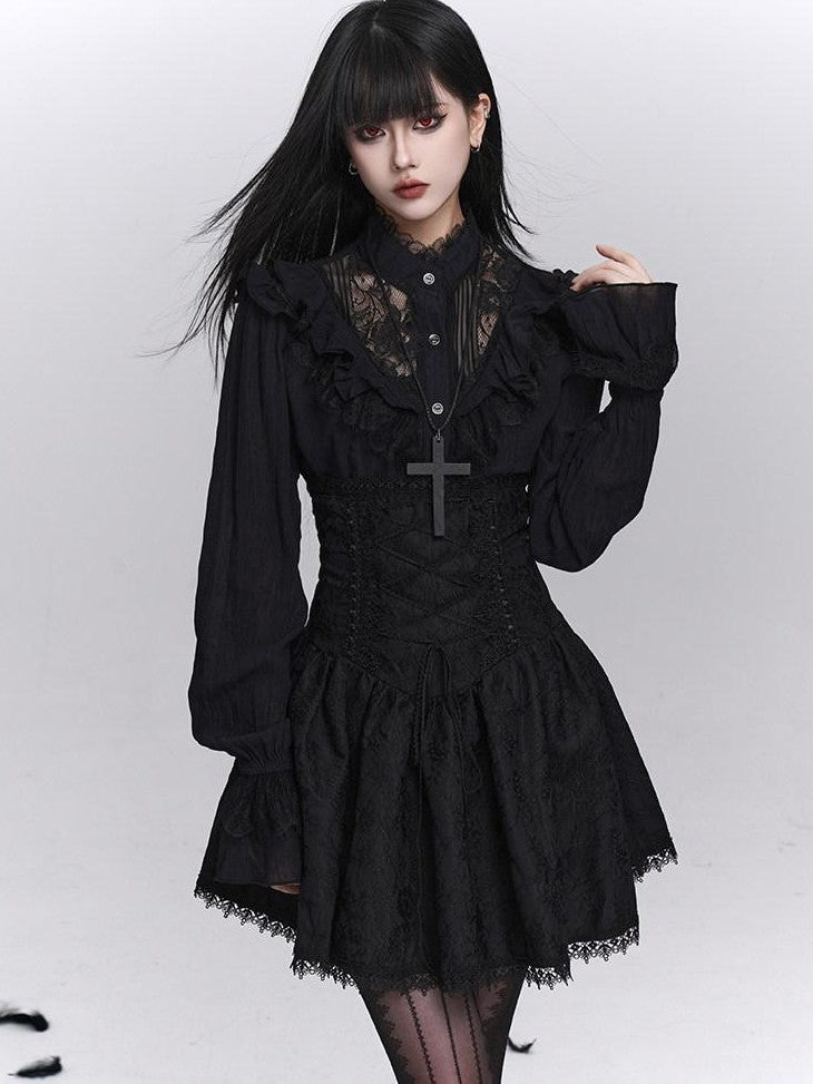 LADYGHOST Ghostly Gothic Dark Subculture High Waist Women&