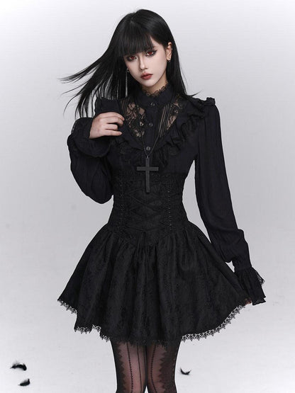 LADYGHOST Ghostly Gothic Dark Subculture High Waist Women&