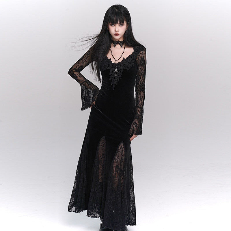LADYGHOST_Ghostly_Gothic_Fishtail_Red_And_Black_Women&