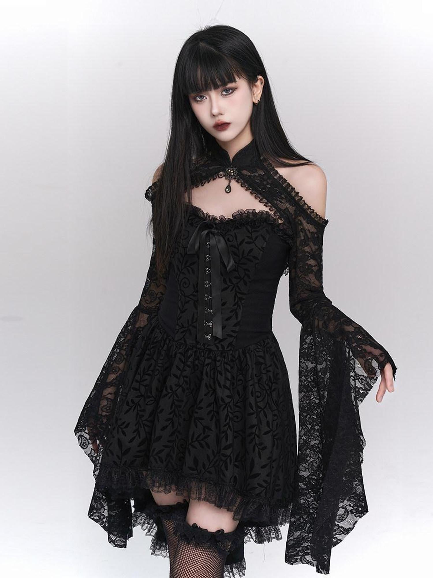 LADYGHOST Ghostly Gothic Vintage Strapless Women&