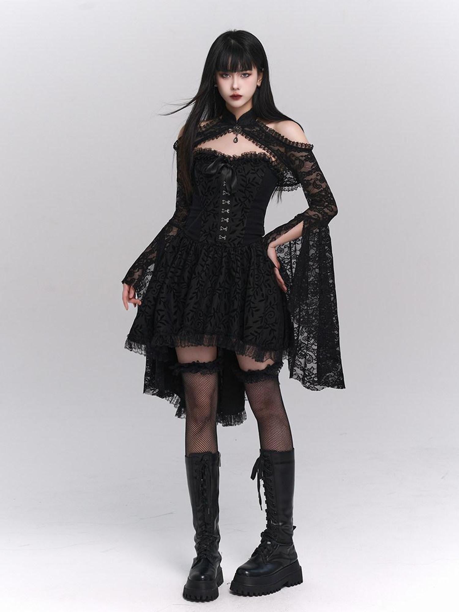 LADYGHOST Ghostly Gothic Vintage Strapless Women&