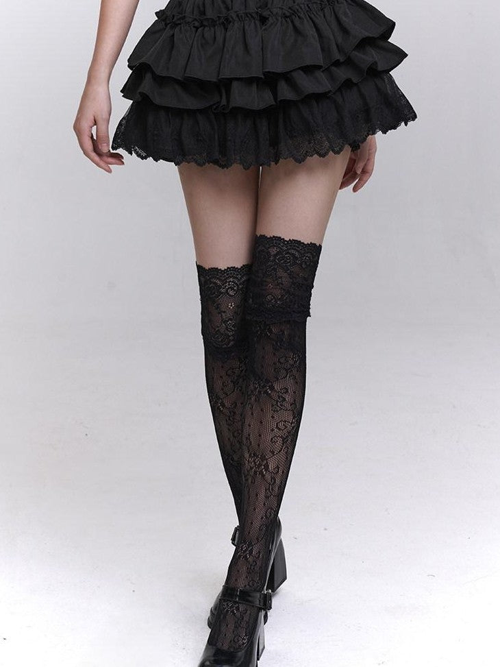 LADYGHOST Ghostly Layered Cake Puff Ruffle Tiered Women&