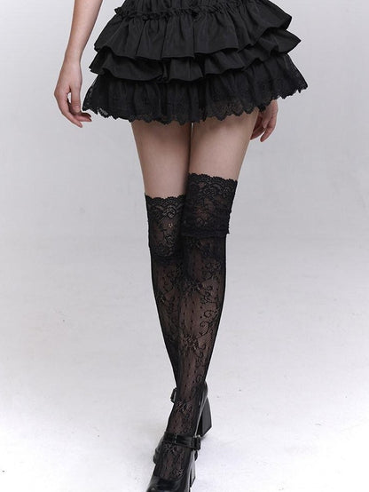 LADYGHOST Ghostly Layered Cake Puff Ruffle Tiered Women&
