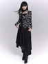 LADYGHOST Ghostly Plaid Faux Layered Cinched Waist Women&