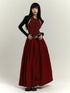 LADYGHOST Ghostly Red Flowing Cinched Waist Women&
